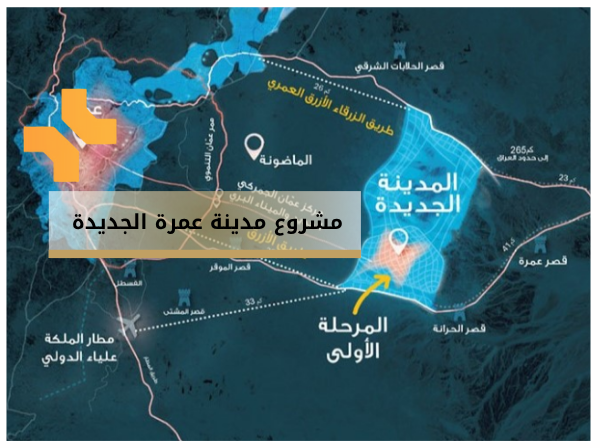 مشروع مدينة عمرة الجديدة - العاصمة الجديدة في الاردن - هومز الاردن