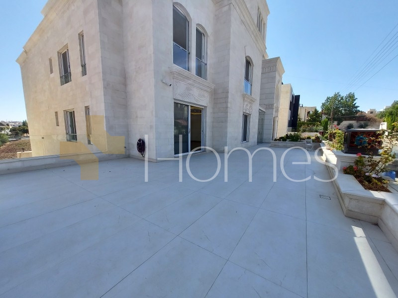 Flat apartment with a terrace for rent in Abdoun building area 410m