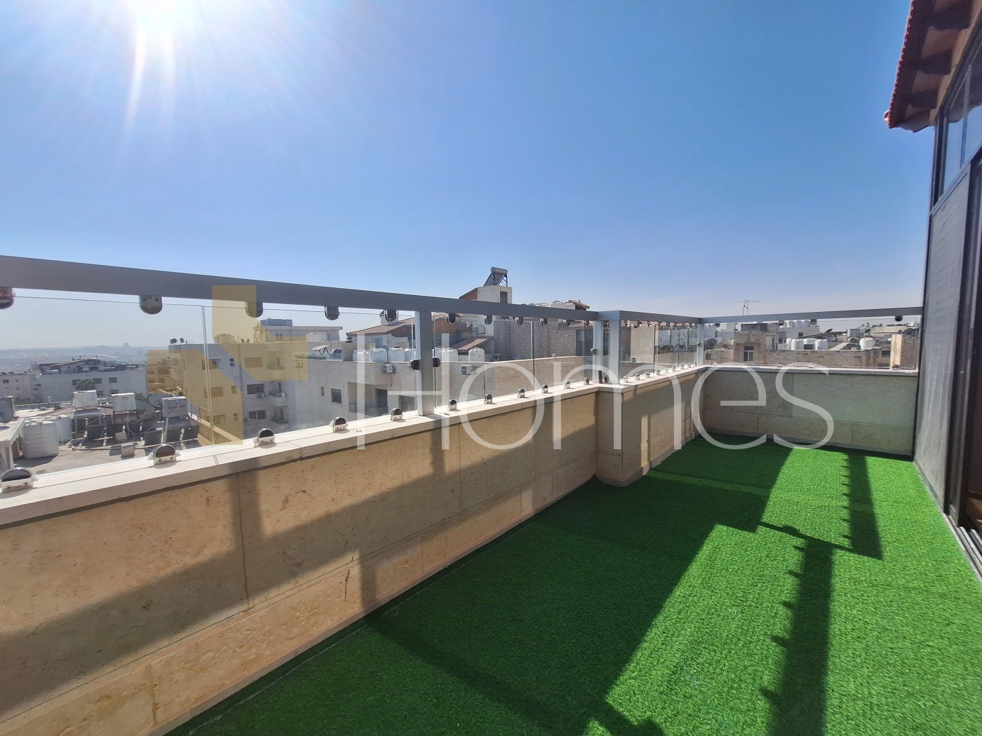 Roof apartment with terrace for rent in Sweifieh 100m