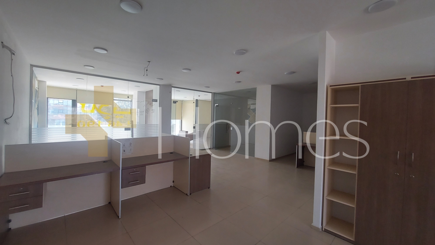 Second floor office with glass facades for rent in Dabouq