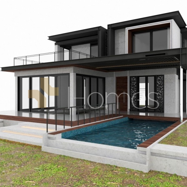 New attached villa for sale in Dabouq, with a building area of 680m