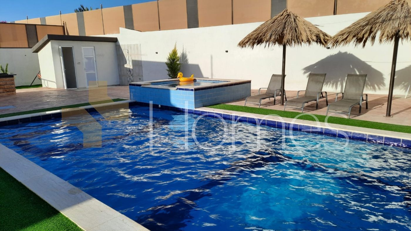 Flat chalet with a pool for sale in Dead Sea, with a land area of 527m