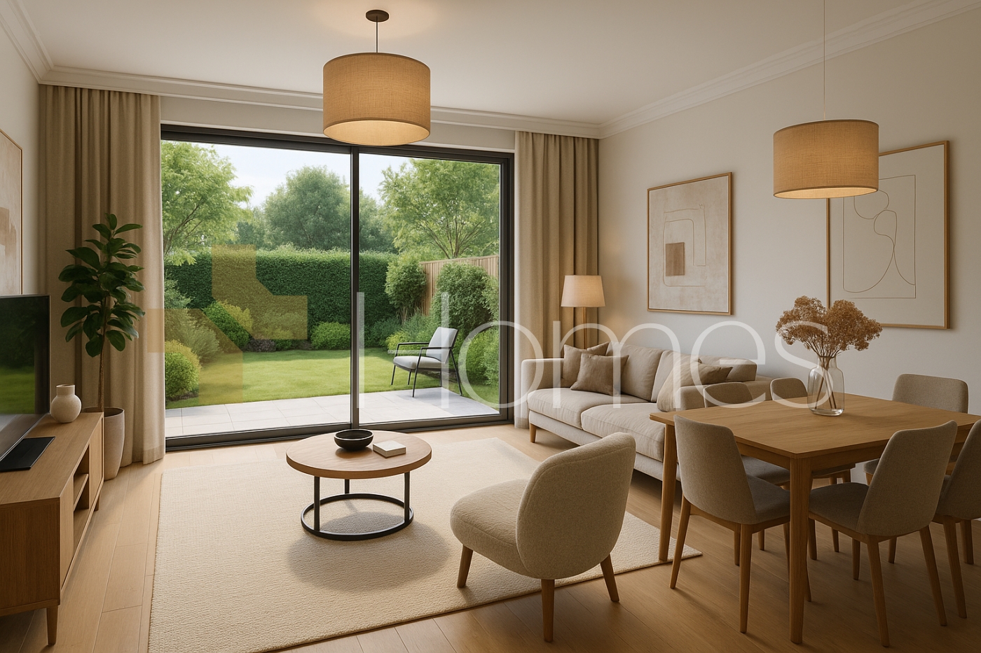 شقة مع حديقة للبيع في الحمر بمساحة بناء 215م