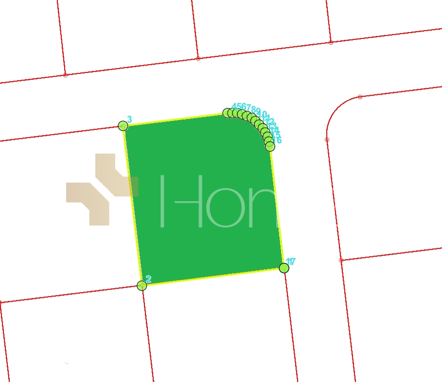 Land for sale on two streets on Airport Road, land area of 988m