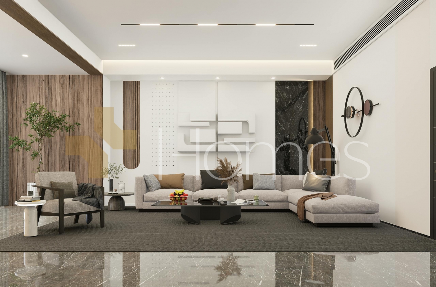 Ground floor with garden for sale in Al-Thuhair, built-up area of 414m