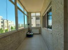 Furnished first floor apartment for rent in Qaryet Al Nakheel, building area 185 m